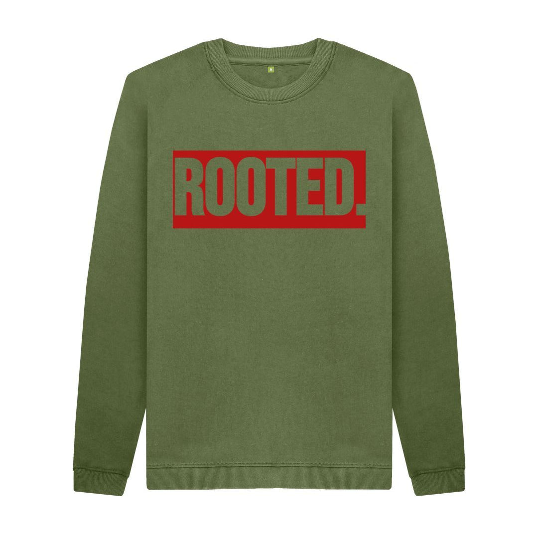 Khaki Men's Cotton Jumper ROOTED